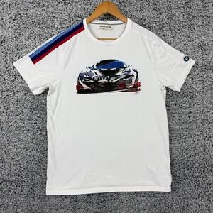 BMW Motorsport Shirt Adult Large White M3 M5 Car Graphic Racing Tee BMW Mens L
